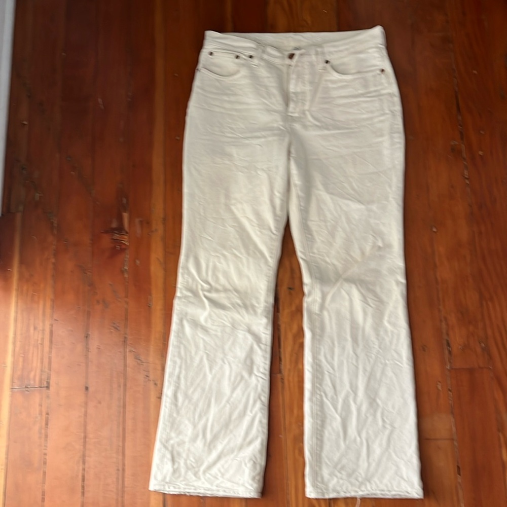 J crew Demi boot cut jeans, cream/ecru, 29